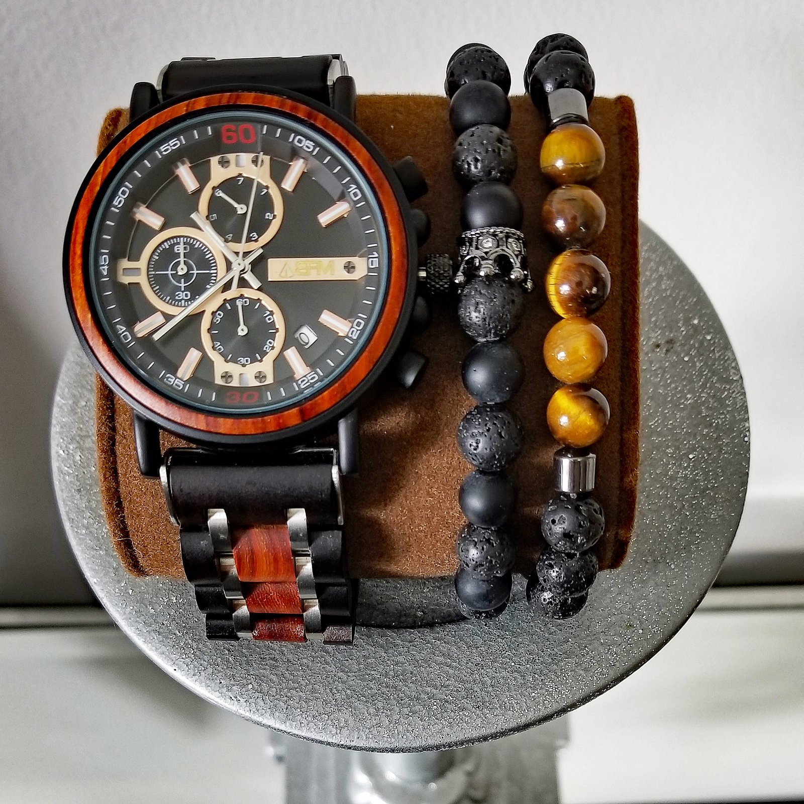 Black wood outlet watch